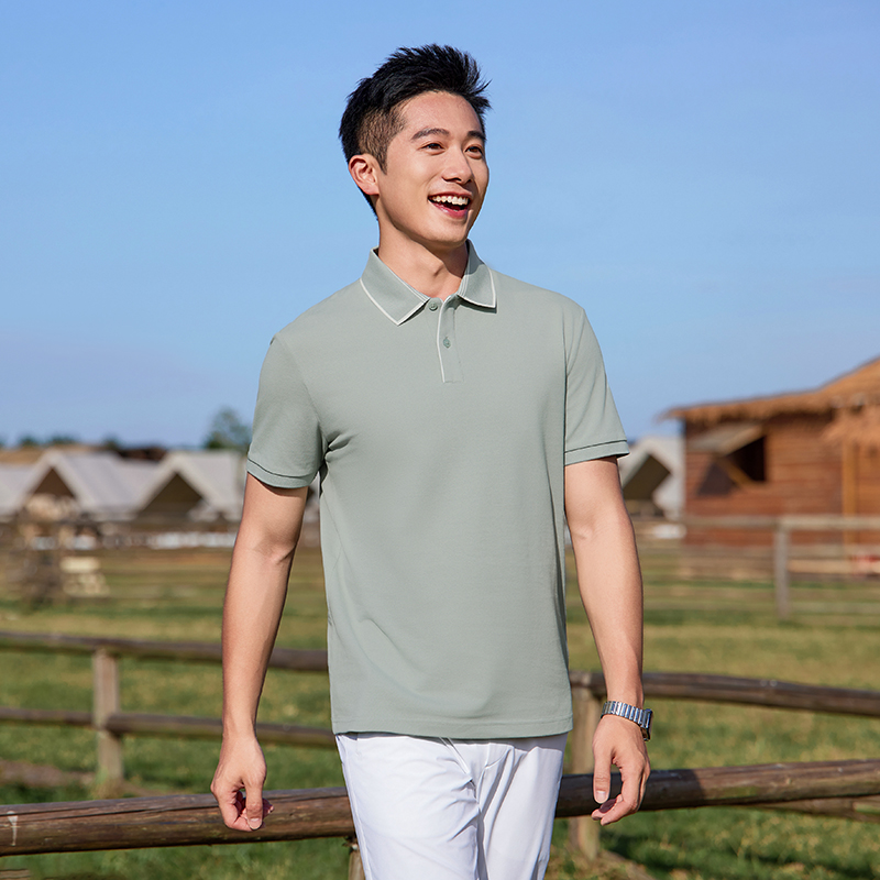 HT042-053 High-end Business Classic Series SORONA Ice-feel Short Sleeve POLO