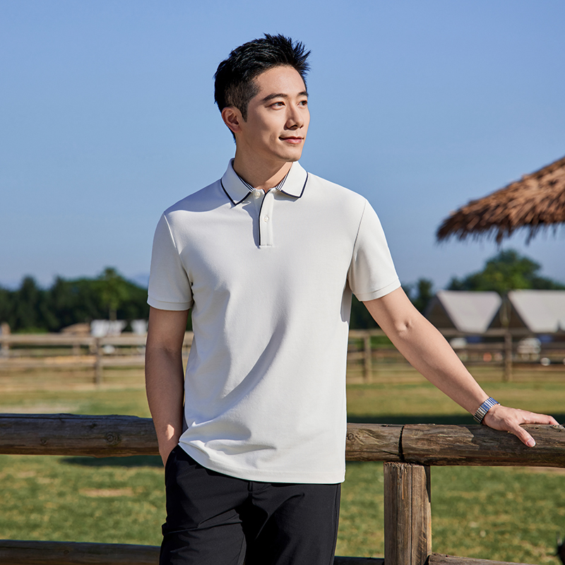 HT042-053 High-end Business Classic Series SORONA Ice-feel Short Sleeve POLO