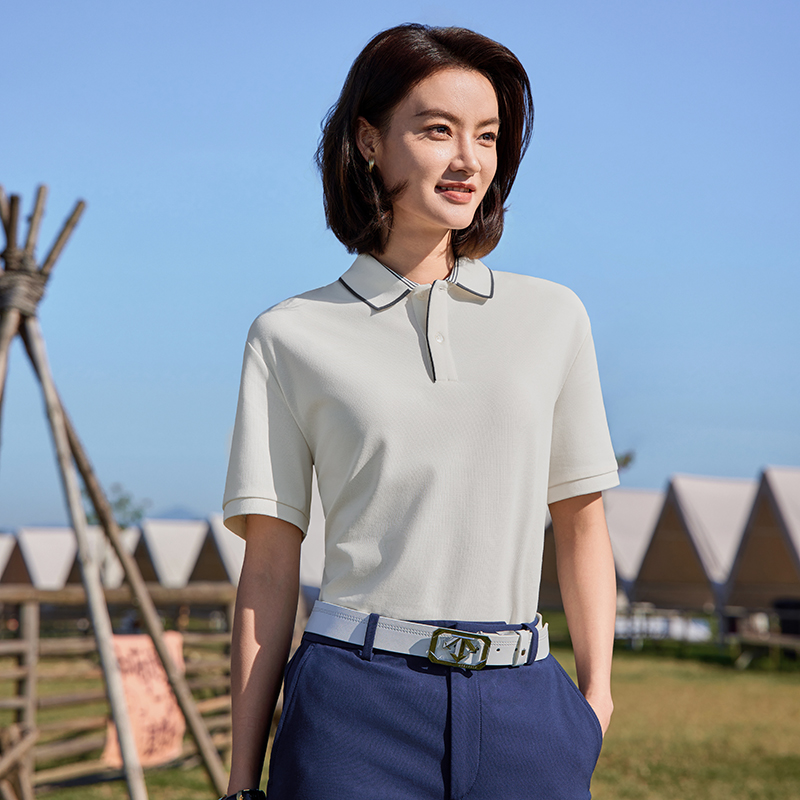 HT042-053 High-end Business Classic Series SORONA Ice-feel Short Sleeve POLO