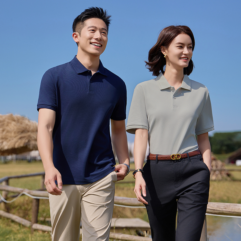 HT042-064 High-Luxury Business Classic Series Heavyweight Short-Sleeve Polo