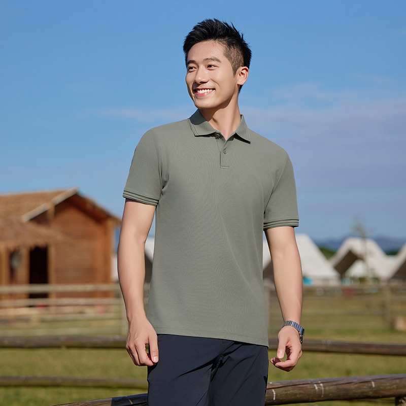 HT042-064 High-Luxury Business Classic Series Heavyweight Short-Sleeve Polo