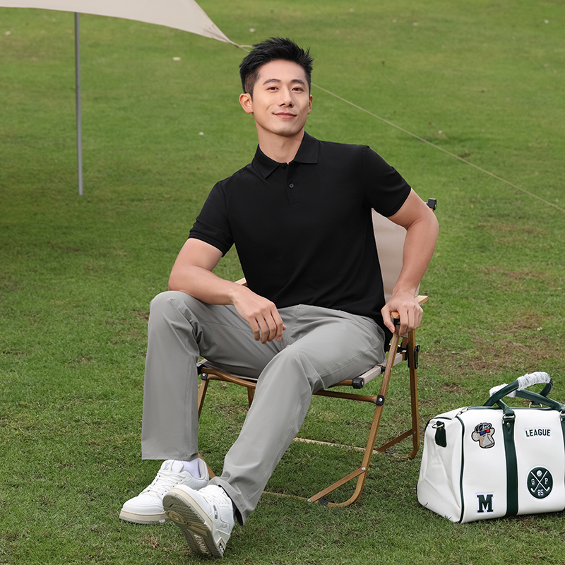HT042-064 High-Luxury Business Classic Series Heavyweight Short-Sleeve Polo