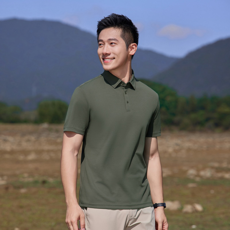 HT042-069 Golf Outdoor Sports Series Superconducting Quick-Dry Technology Short-Sleeve Polo