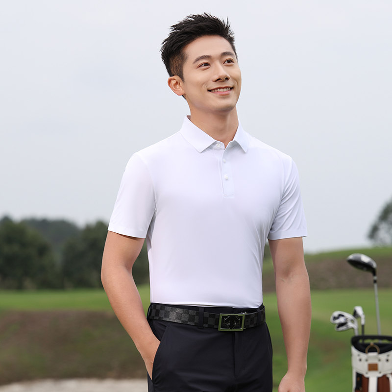 HT042-074 High-end Minimalist Seamless Series Nylon 56 Bio-based Short Sleeve POLO