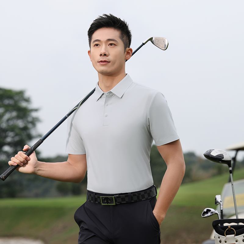 HT042-074 High-end Minimalist Seamless Series Nylon 56 Bio-based Short Sleeve POLO