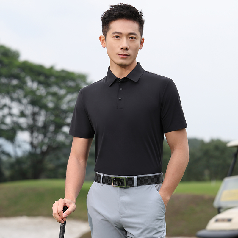 HT042-074 High-end Minimalist Seamless Series Nylon 56 Bio-based Short Sleeve POLO