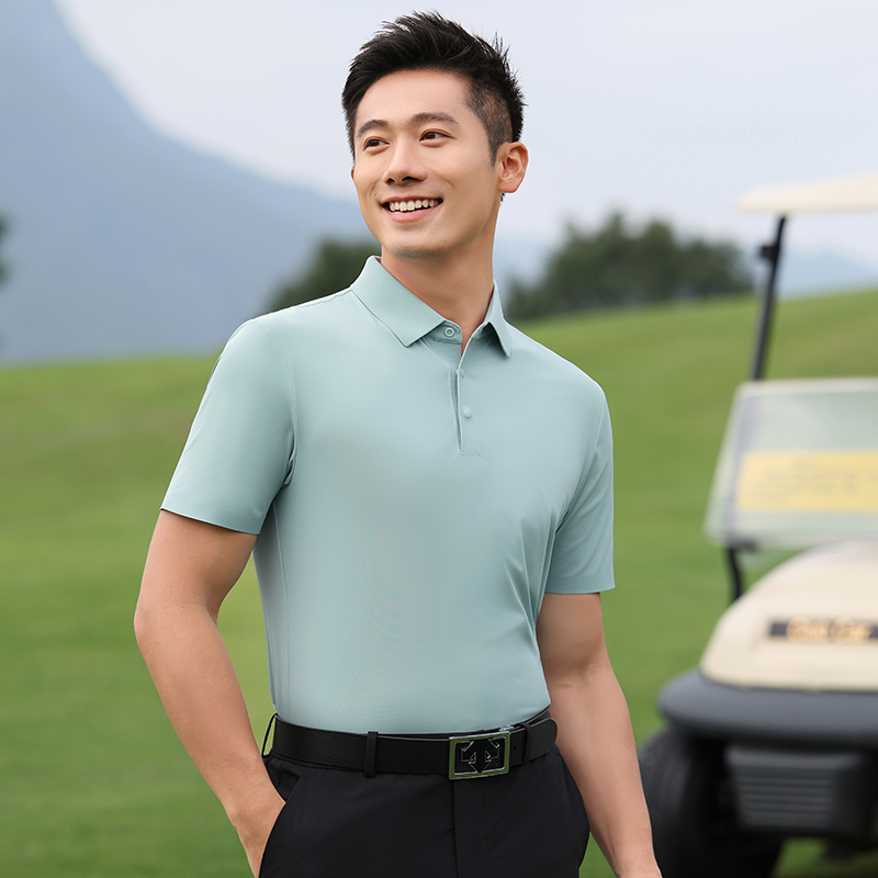 HT042-074 High-end Minimalist Seamless Series Nylon 56 Bio-based Short Sleeve POLO