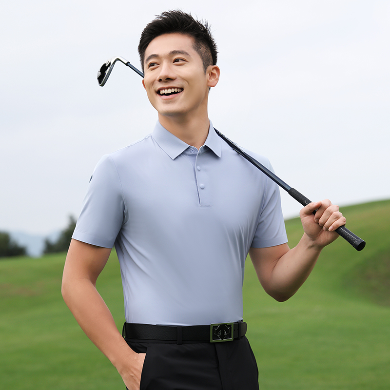 HT042-074 High-end Minimalist Seamless Series Nylon 56 Bio-based Short Sleeve POLO