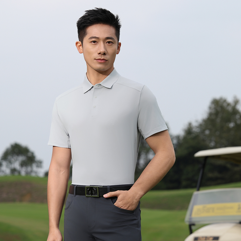 HT042-077 Ultra-Luxury Golf Sports Series Ultra-Lightweight Zero-Feeling Quick-Dry Short-Sleeve Polo