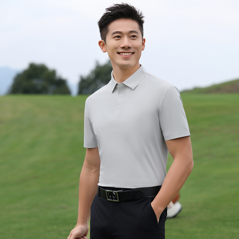 HT042-078高奢極簡無縫系列進口磁吸扣短袖POLO