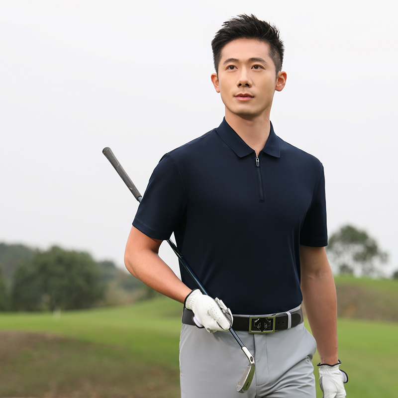 HT042-081 Ultimate Luxury Golf Outdoor Sports Series Liquid Ammonia Beaded Polo Shirt