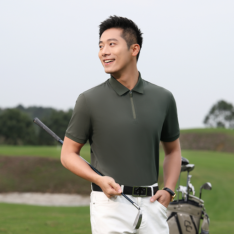 HT042-084 High-End Outdoor Sports Series Cotton-Feel Technology Quick-Dry Short-Sleeve Polo