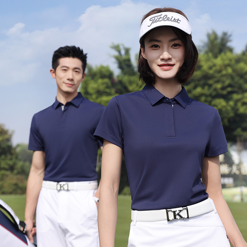 HT042-151陽(yáng)光高爾夫防紫外線爽干絲短袖polo男女通款