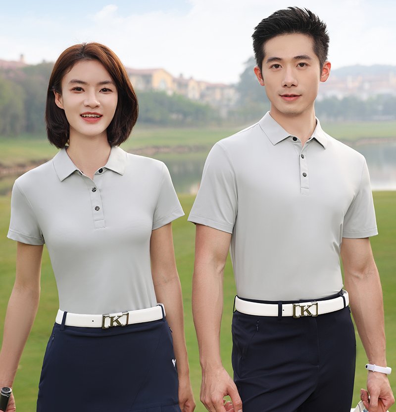 HT042-176 Functional Pattern Short Sleeve Polo Universal Style