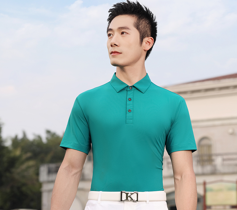 HT042-176 Functional Pattern Short Sleeve Polo Universal Style