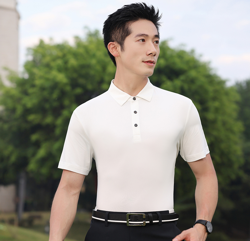 HT042-176 Functional Pattern Short Sleeve Polo Universal Style