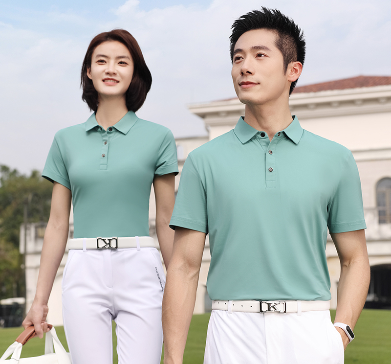 HT042-176 Functional Pattern Short Sleeve Polo Universal Style