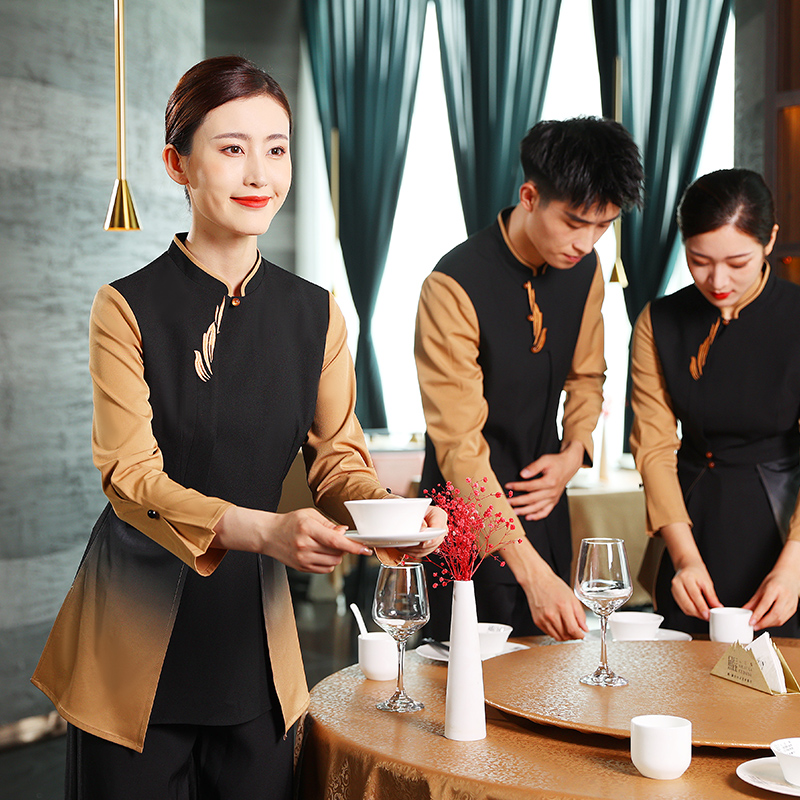HT032-1080 & HT032-1081 – Chinese-style Service Staff Uniform