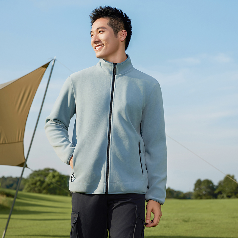 HT042-011 – High-End Biomimetic Fur Full-Zip Long-Sleeve Thermal Jacket