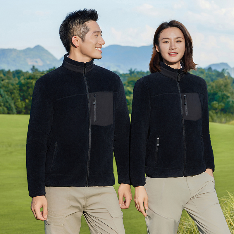HT042-012 – High-End Biomimetic Fur Full-Zip Long-Sleeve Outdoor Jacket