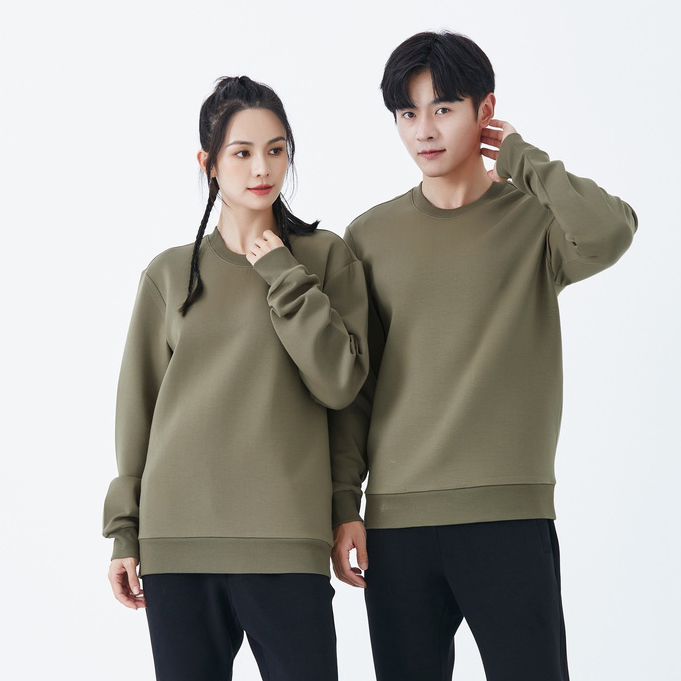 HT042-216 – Air-Layer Basic Crewneck Sweatshirt