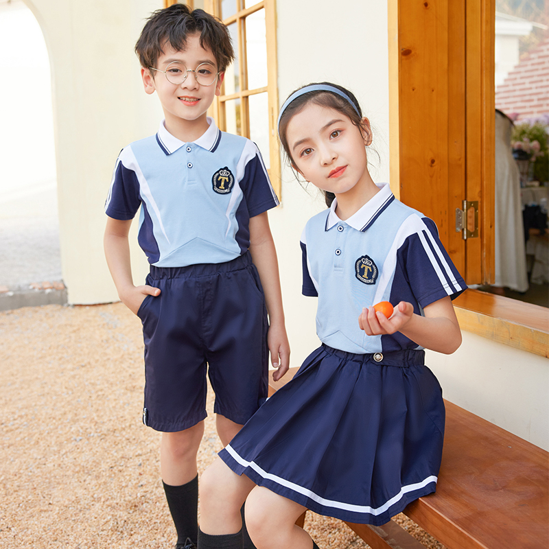 HT054-2219 – Summer Pique Polo Shirt with Woven Skirt/Shorts Set