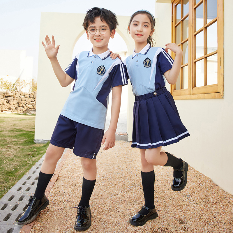 HT054-2219 – Summer Pique Polo Shirt with Woven Skirt/Shorts Set