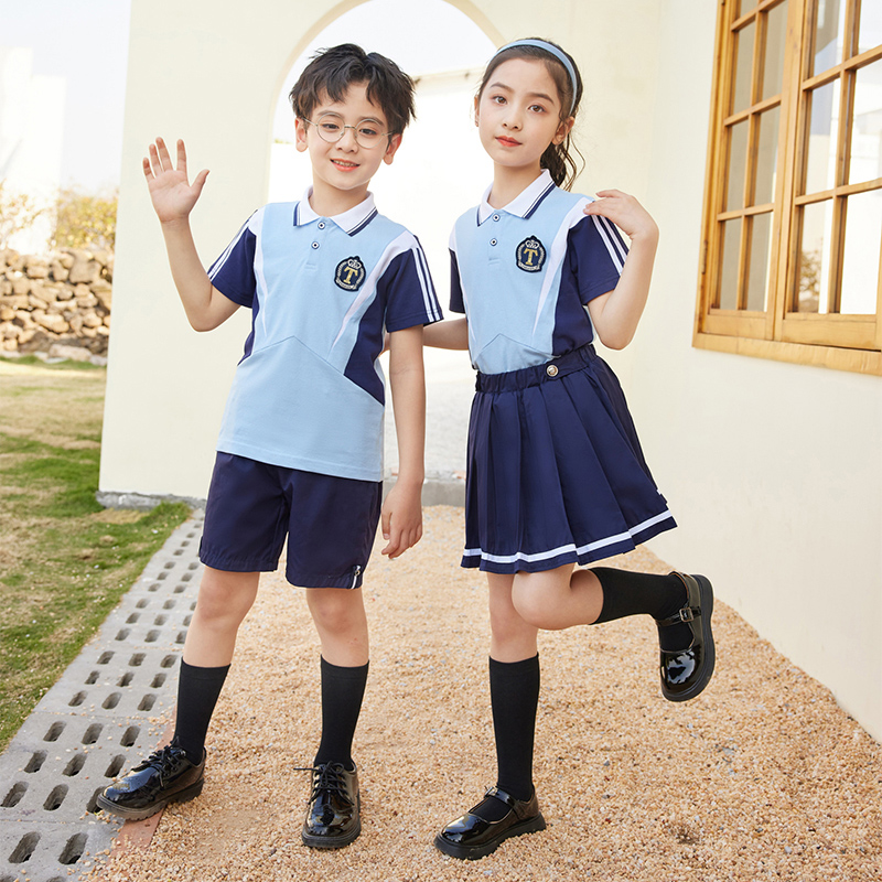 HT054-2219 – Summer Pique Polo Shirt with Woven Skirt/Shorts Set