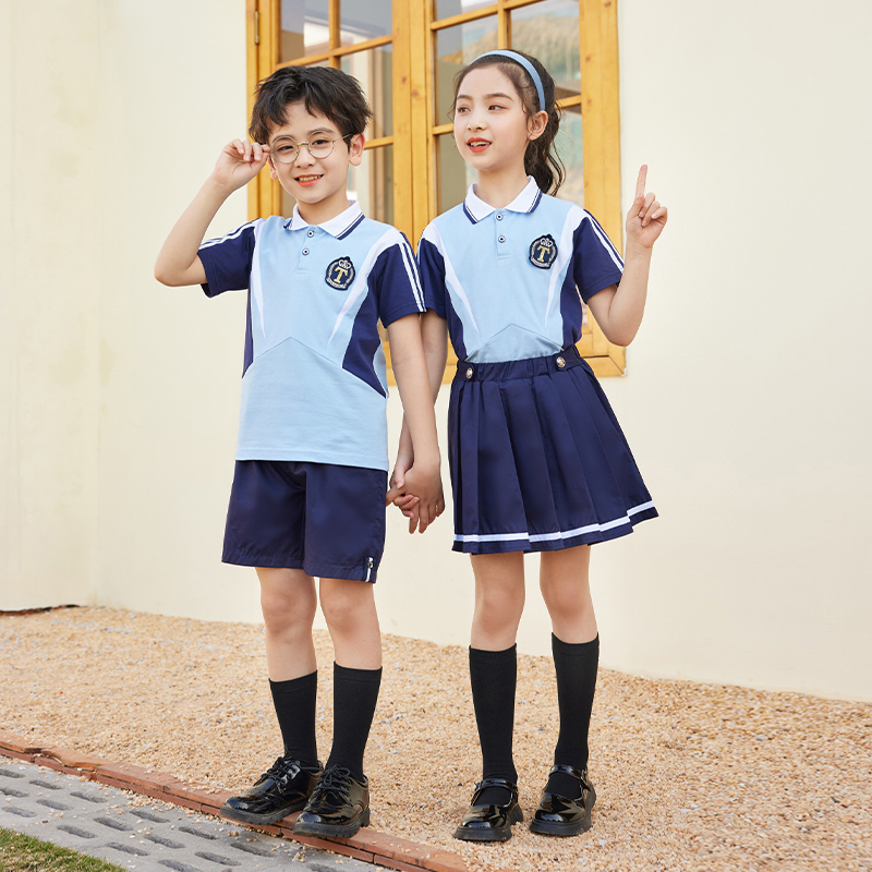 HT054-2219 – Summer Pique Polo Shirt with Woven Skirt/Shorts Set
