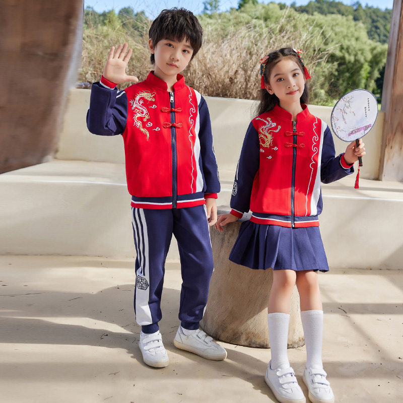 HT054-2252春秋雙彈羅馬布國學(xué)風(fēng)古風(fēng)運(yùn)動服衣褲套裝