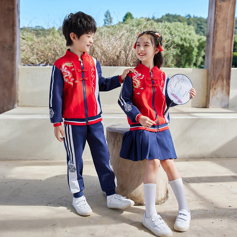 HT054-2252春秋雙彈羅馬布國學(xué)風(fēng)古風(fēng)運(yùn)動服衣褲套裝
