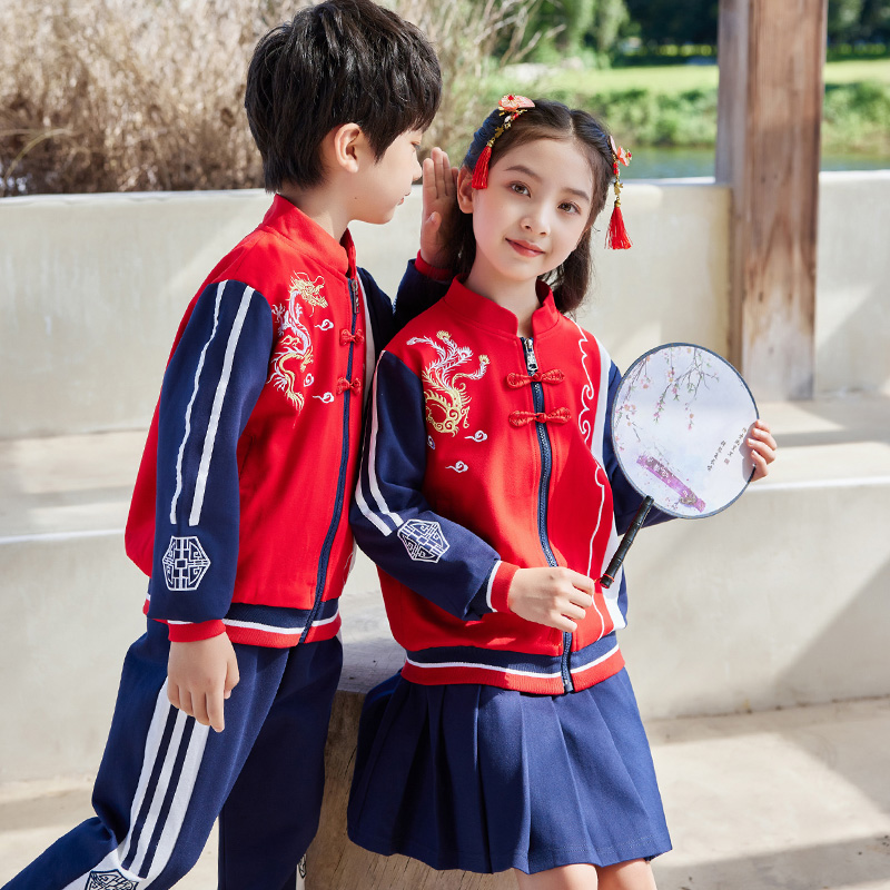 HT054-2252春秋雙彈羅馬布國學(xué)風(fēng)古風(fēng)運(yùn)動服衣褲套裝
