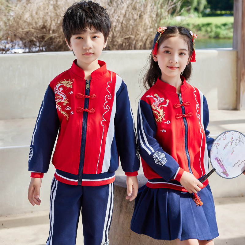 HT054-2252春秋雙彈羅馬布國學(xué)風(fēng)古風(fēng)運(yùn)動服衣褲套裝