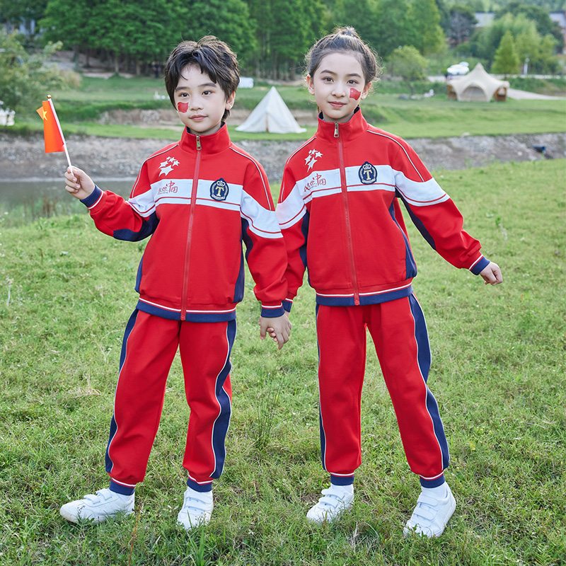 HT054-2255-2春秋雙彈羅馬布運動服衣褲套裝