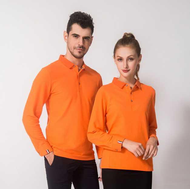 HT042-208 Super-soft mercerized cotton long-sleeve polo