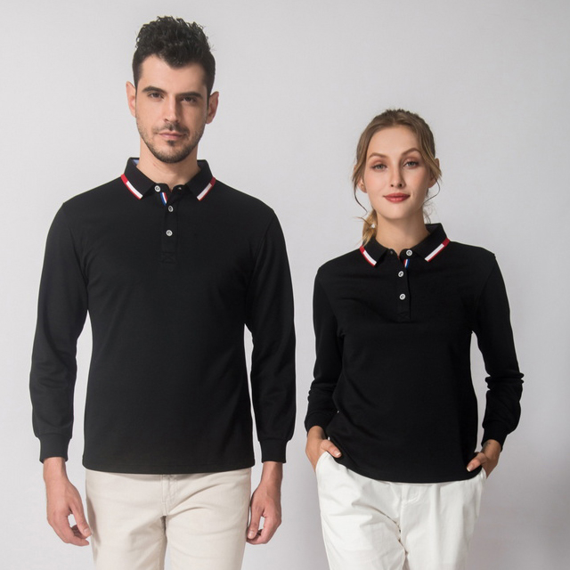 HT042-210 Double-faced cupro long-sleeve polo