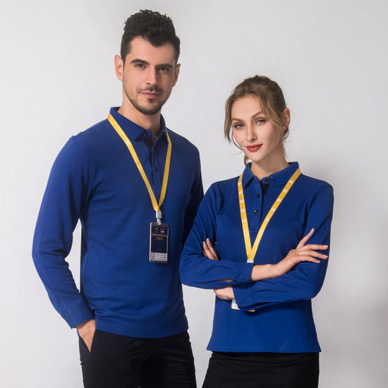 HT042-211 Double-faced cupro long-sleeve polo