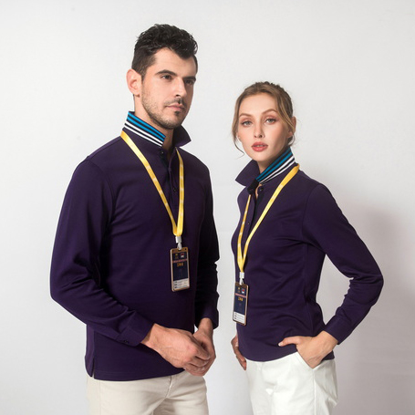 HT042-211 Double-faced cupro long-sleeve polo