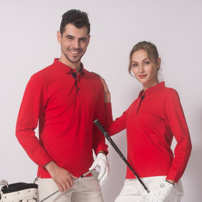 HT042-211 Double-faced cupro long-sleeve polo