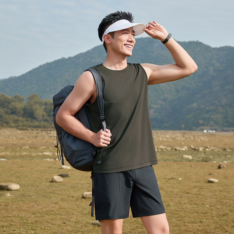 HT042-180 Golf outdoor sports series – super?conductive quick?dry technology sleeveless crew?neck T?shirt