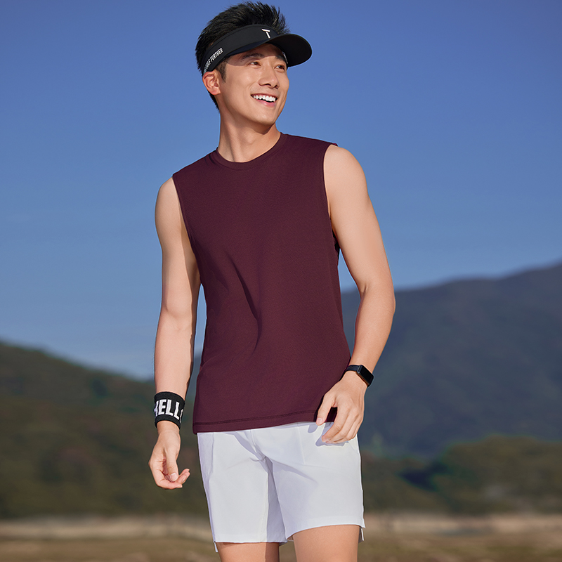HT042-180 Golf outdoor sports series – super?conductive quick?dry technology sleeveless crew?neck T?shirt
