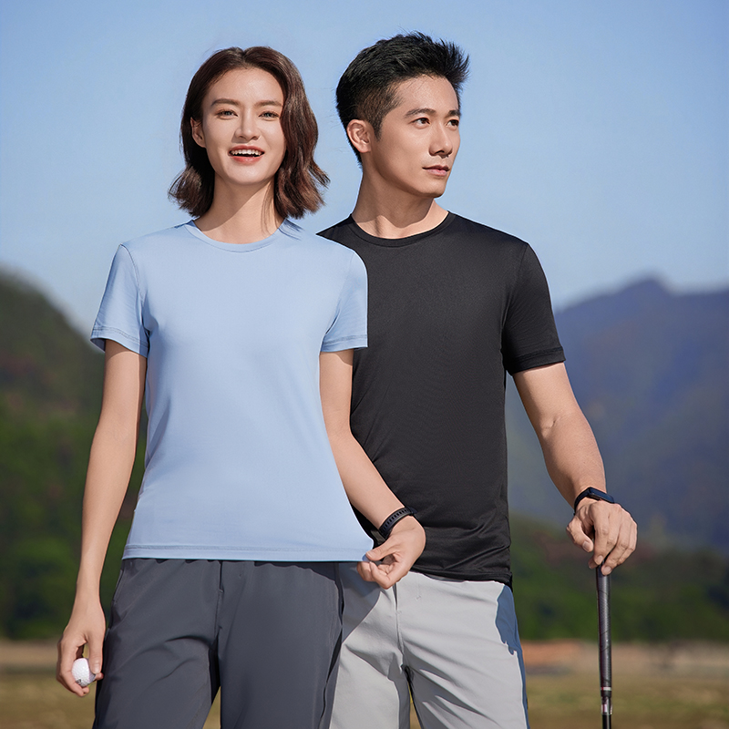 HT042-182 Golf outdoor sports series – ultra?soft zero?sensation technology value short?sleeve crew?neck T?shirt