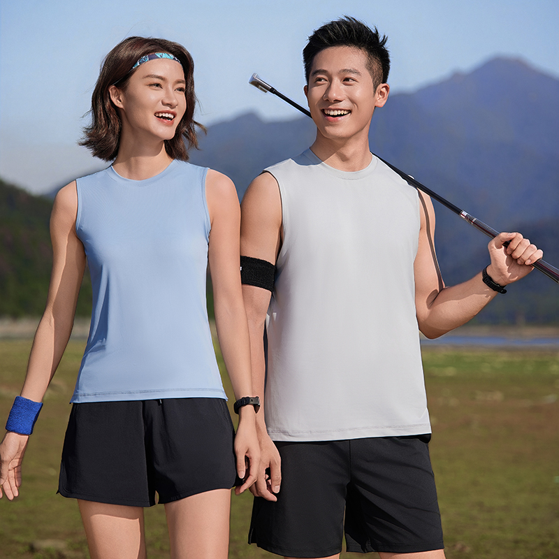 HT042-183 Golf outdoor sports series – ultra?soft zero?sensation technology sleeveless crew?neck T?shirt