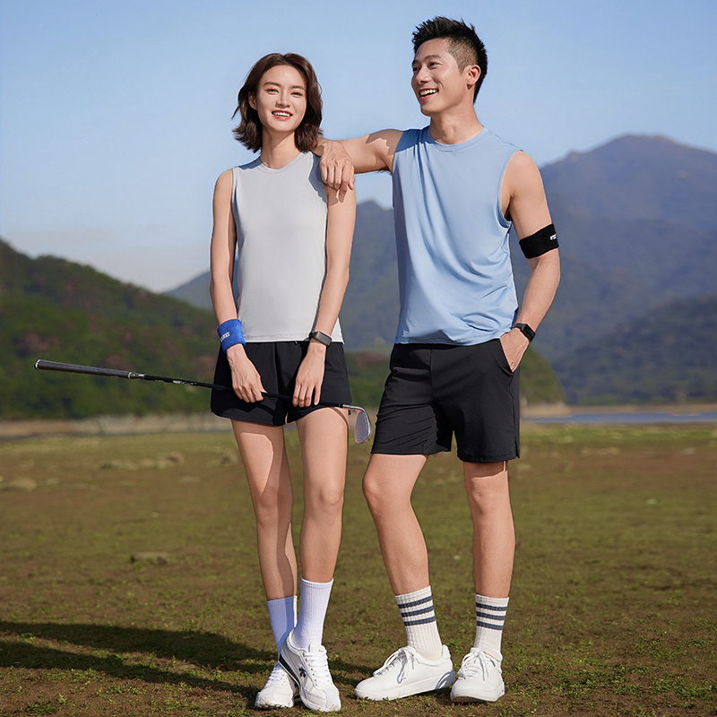 HT042-183 Golf outdoor sports series – ultra?soft zero?sensation technology sleeveless crew?neck T?shirt