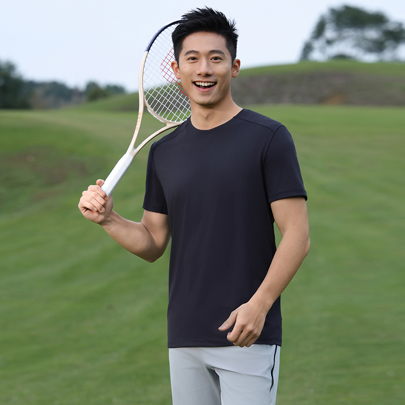 HT042-185 Premium golf sports series – ultra?light zero?feel quick?dry short?sleeve crew?neck T?shirt