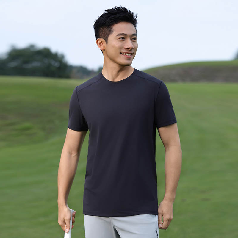 HT042-185 Premium golf sports series – ultra?light zero?feel quick?dry short?sleeve crew?neck T?shirt