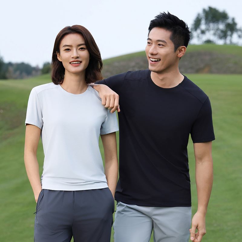 HT042-185 Premium golf sports series – ultra?light zero?feel quick?dry short?sleeve crew?neck T?shirt