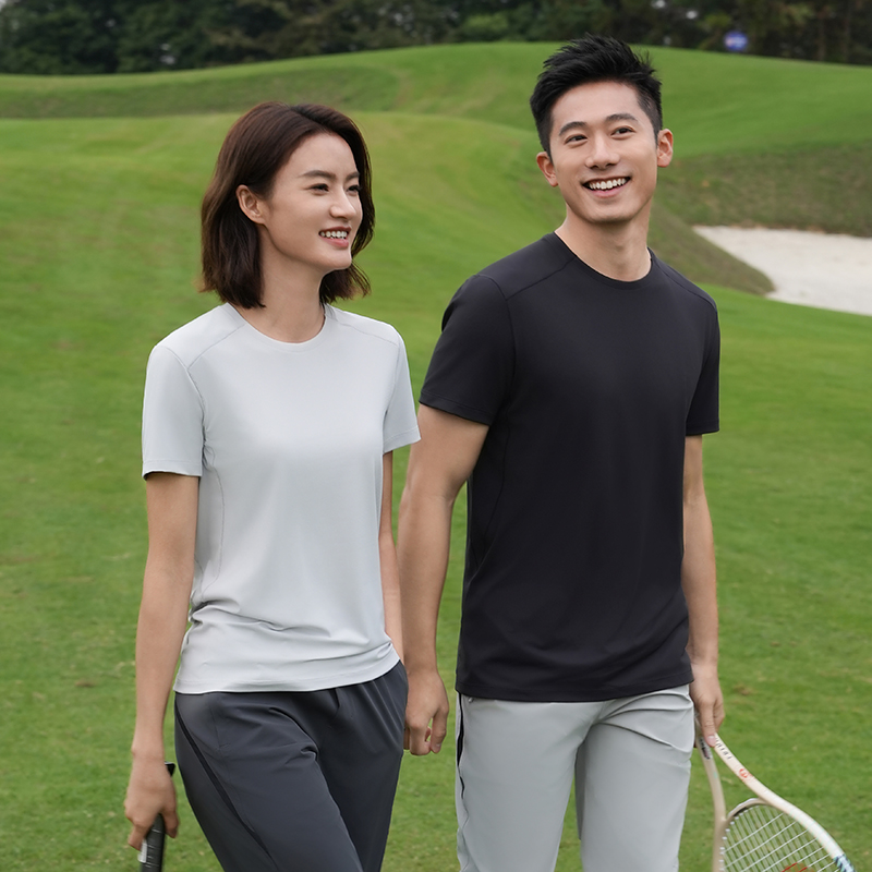 HT042-185 Premium golf sports series – ultra?light zero?feel quick?dry short?sleeve crew?neck T?shirt
