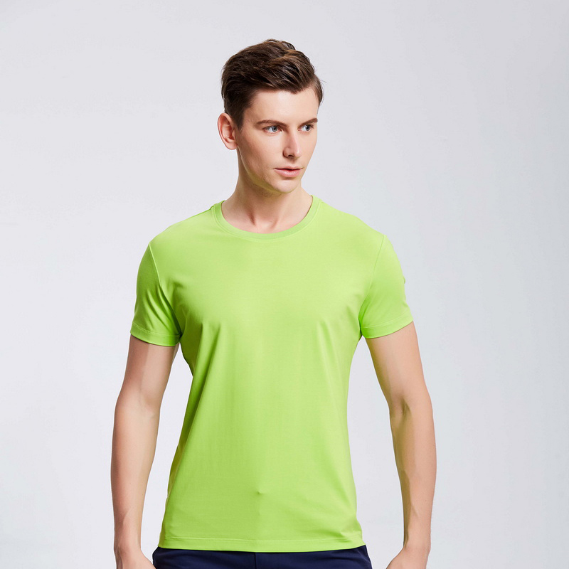 HT042-186 Organic cotton stretch short?sleeve T?shirt