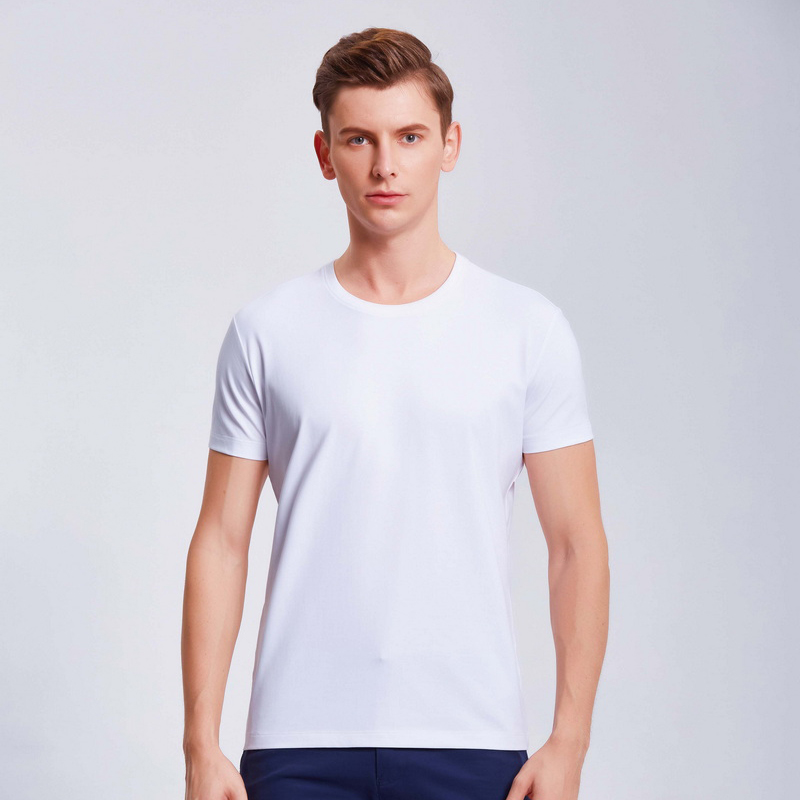 HT042-186 Organic cotton stretch short?sleeve T?shirt